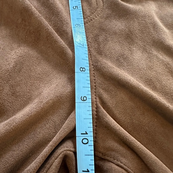 New Directions 14 P Rust Brown Pull On Faux Suede Pants - Picture 5 of 10